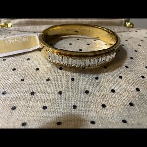 NWT Michael Kors Bracelet Baguette Crystal Bangle